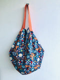 Origami sac bag , handmade fabric reversible bag , eco friendly sac bag | Kampong Glam tiger - Jiakuma