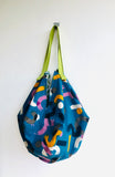Origami sac bag , reversible fabric Japanese inspired bag , shoulder eco bag | Trust yuur journey summer strokes
