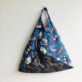 Origami bento bag. Shoulder tote eco bag , handmade Japanese inspired bag | Sailors in Hokkaido ‘s port - Jiakuma
