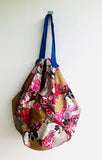 Origami sac bag , shoulder reversible fabric bag ,Japanese inspired bag | Geishas & Flowers - Jiakuma