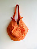 Sac origami bag , colorful one of a kind eco friendly bag , shoulder reversible japanese inspired bag | Sunset over Mandalay