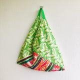 Bento origami bag , shoulder tote colorful fabric bag , boho bento bag | Leaves from the trees of Mendoza - Jiakuma
