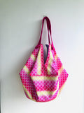 Sac reversible bag , Japanese inspired bag , fabric handmade eco bag, origami shoulder bag | Studio 54 nights - Jiakuma