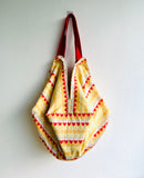 Origami sac bag , reversible shoulder fabric bag , eco friendly shopping bag , Japanese inspired bag | Japanese sweets