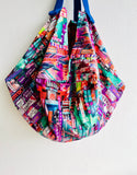 Origami sac bag , reversible Japanese inspired shoulder bag , shopping fabric bag | Skating in Tokyo