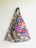 Origami shoulder bento bag , handmade eco friendly triangle bag | Indio 020 - Jiakuma