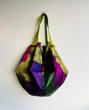 Origami sac reversible bag , shoulder fabric bag , Japanese inspired fabric bag , shopping sac bag | Disco nights in Taormina