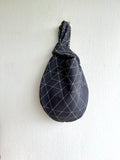Origami small knot bag , wrist reversible bag , Japanese inspired bag | Hypnotic