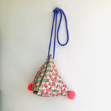 Dumpling origami fabric bag , cute pom pom colorful bag | Mallorca - Jiakuma
