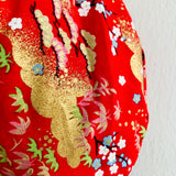 Small cute Japanese inspired bag, reversible fabric knot bag , wrist origami bag | Carnaby wonderland