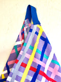 Cool eco friendy foldable origami bento bag | Colorful lines - jiakuma.myshopify.com