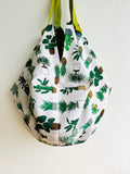 Origami sac shoulder bag , reversiblefabric eco bag , Japanese  inspired  bag | The garden in my balcony