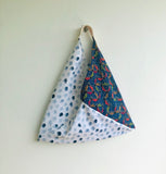 Origami bento bag , triangle tote shoulder bag , Japanese inspired bag | Minimalist Japan
