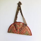 Curry puff shape bag , handmade original shoulder embroidery bag , textile eco friendly bag | Chennai - Jiakuma