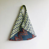 Origami bento bag , ooak tote bag , shoulder eco friendly triangle bag | Il biscioni di Milano - Jiakuma