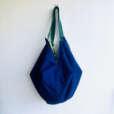 Origami sac bag , reversible fabric bag , shoulder shopping eco bag| Green jungle - Jiakuma
