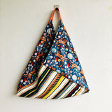 Origami ooak shoulder bag , cool eco friendly tote bag | summer garden with hidden tiger - Jiakuma