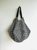 Origami sac bag , reversible beautiful fabric Japanese inspired bag , sac shoulder bag | Líneas de oro
