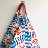 Shoulder origami bento bag , triangle tote silkscreen fabric print  | Wedding day - Jiakuma