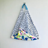 Origami bento bag , shoulder triangle tote bag , handmade cool fabric bag | Signs & colorful flannel ape - Jiakuma