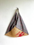 Origami bento bag , shoulder tote jute bag , shopping eco friendly bag | La langosta