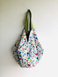 Origami reversible bag , shoulder handmade fabric bag , Japanese inspired bag | Don’t forget to eat your veggies - Jiakuma