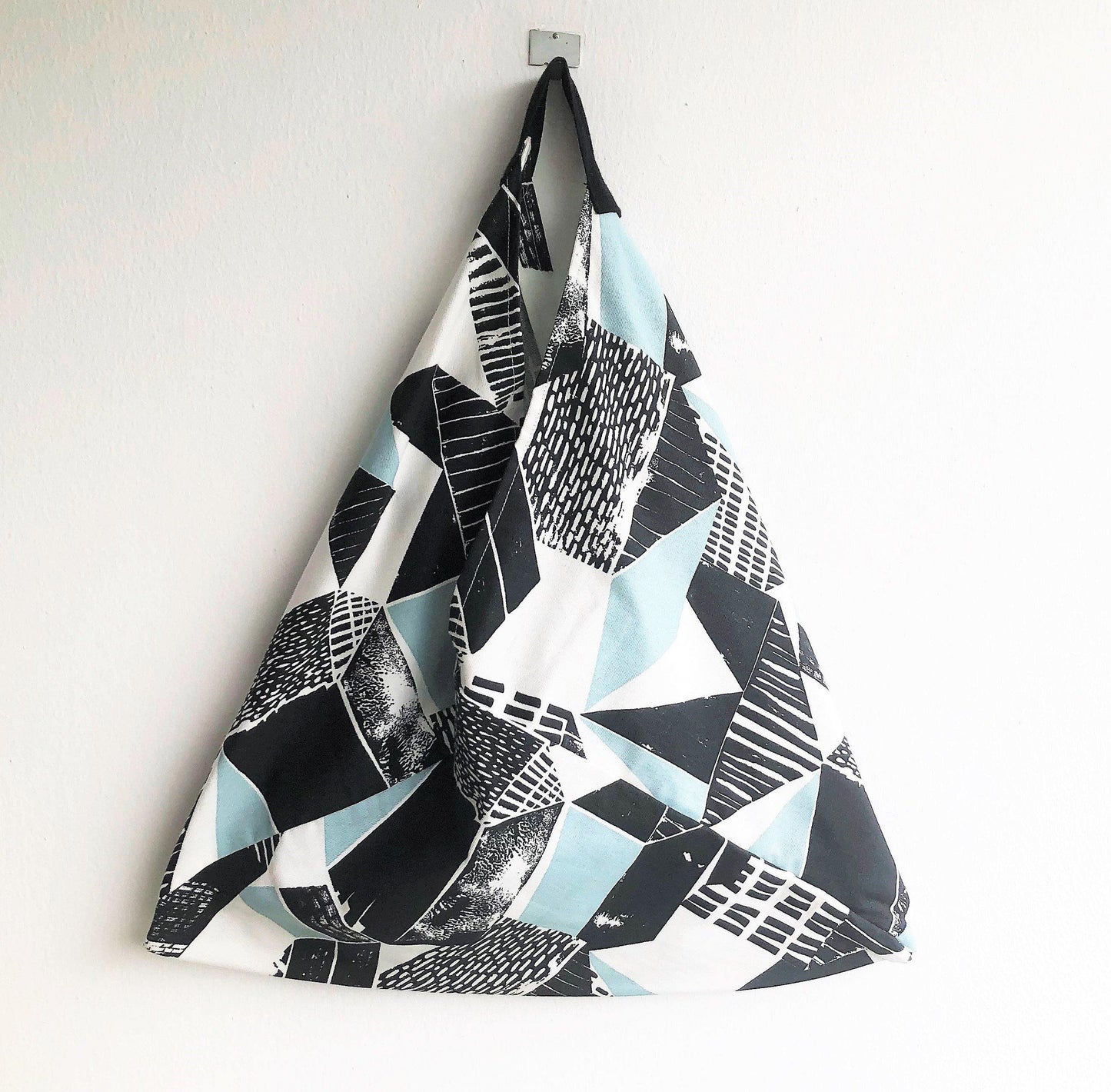 Bento origami bag , shoulder fabric tote bag, shopping cool triangle bag | Modern landscape - Jiakuma