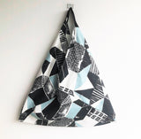 Bento origami bag , shoulder fabric tote bag, shopping cool triangle bag | Modern landscape - Jiakuma