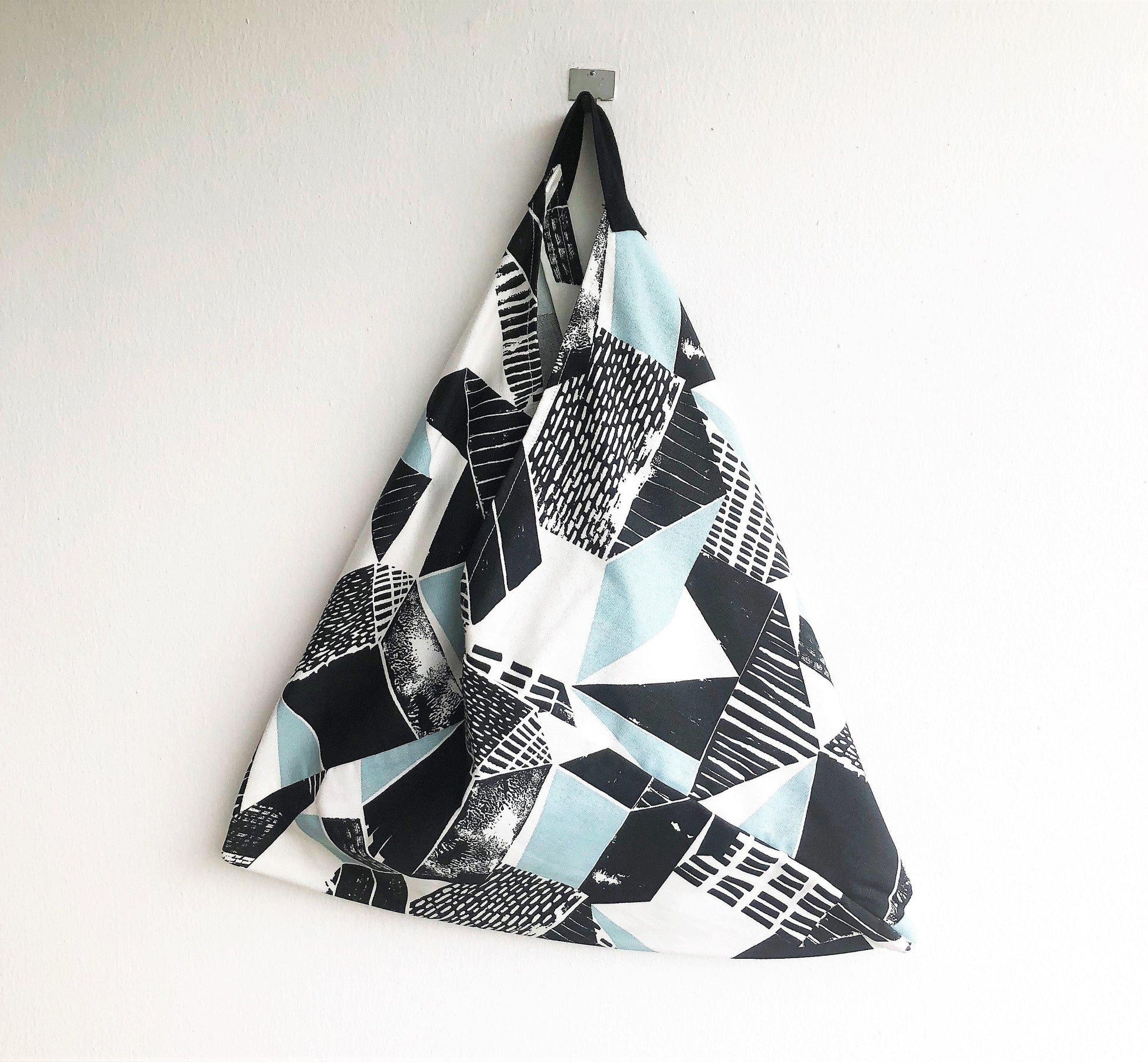 Bento origami bag , shoulder fabric tote bag, shopping cool triangle bag | Modern landscape - Jiakuma