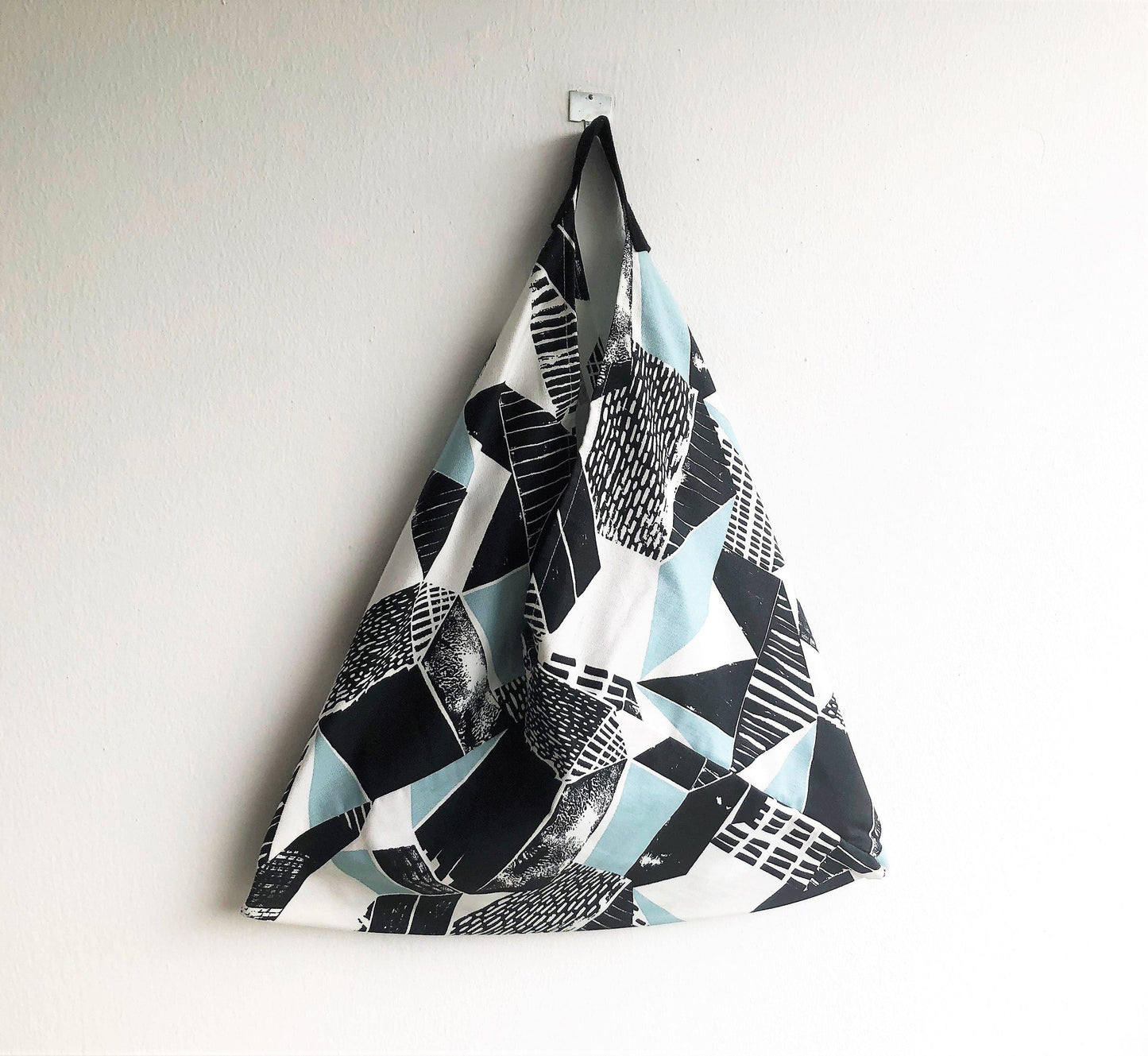 Bento origami bag , shoulder fabric tote bag, shopping cool triangle bag | Modern landscape - Jiakuma