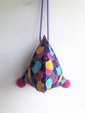cool and easy to carry shoulder origami bag, cute and colorful pom pom bag | Big Bubblegum - Jiakuma