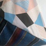 Shoulder eco friendly bag, bento origami Japanese fabric bag | Japanese geometries & Korean print - Jiakuma