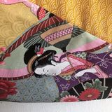 Origami shoulder bento bag, Japanese inspired beautiful golf fabric | Golden geisha - Jiakuma