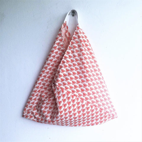 Origami bento shoulder bag, ooak eco friendly triangle tote bag |  Cute Humanoid - Jiakuma