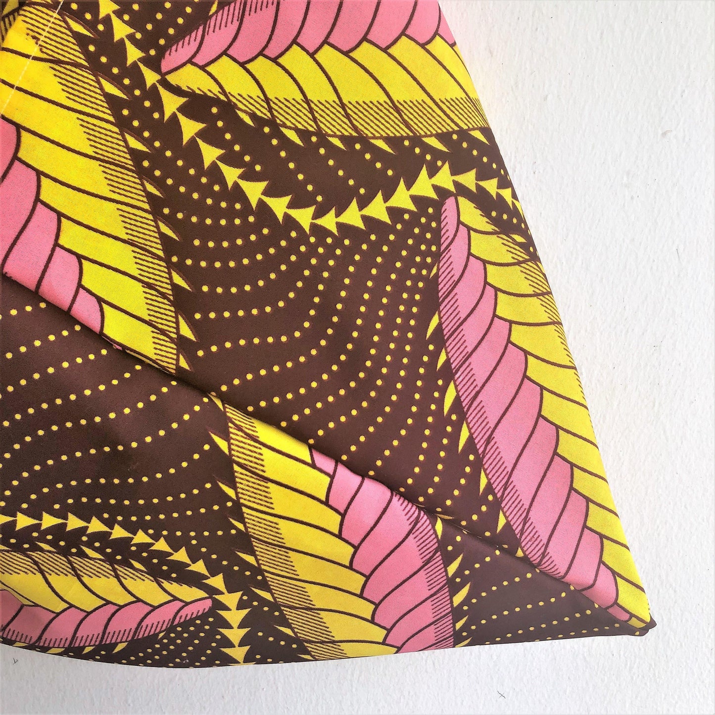 African fabric tote bag, origami bento bag, shoulder triangle bag | African forest - Jiakuma