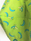 Summer origami shoulder bag, sac origami , bananas print eco shopping bag | Green bananas - Jiakuma