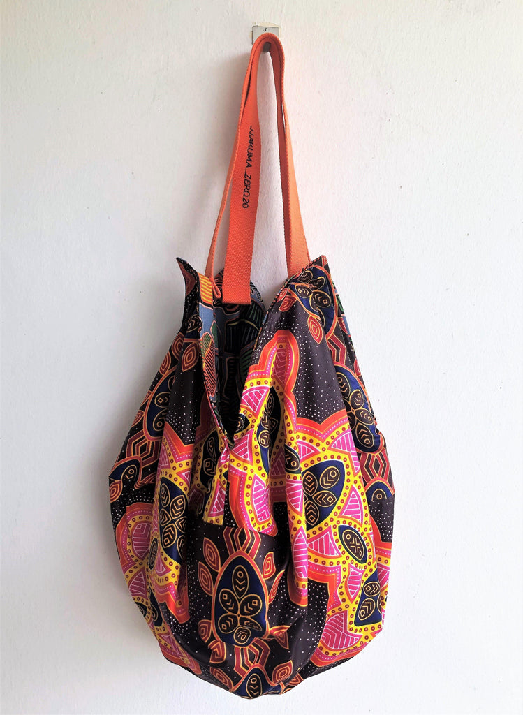 Origami bento bag , triangle tote bag , colorful eco friendly shoulder –  Jiakuma