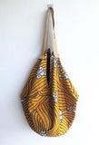 Origami shoulder sac bag, Japanese print fabric, Japanese wave, eco friendly bag | Japan wave - Jiakuma