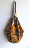 Origami shoulder sac bag, Japanese print fabric, Japanese wave, eco friendly bag | Japan wave - Jiakuma