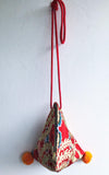 Origami small triangle shoulder cross bag handmade ooak fabric bag | CNY - jiakuma.myshopify.com