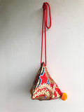 Origami small triangle shoulder cross bag handmade ooak fabric bag | CNY - jiakuma.myshopify.com
