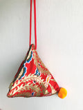 Origami small triangle shoulder cross bag handmade ooak fabric bag | CNY - jiakuma.myshopify.com