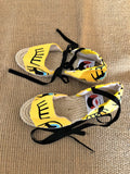 Lace up espadrilles handmade jute summer wedge woman sandals | Yellow eyes - jiakuma.myshopify.com