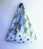 Bento summer bag, origami shoulder bag, one of a king tiger print eco bag | The eye of the flying tiger - Jiakuma