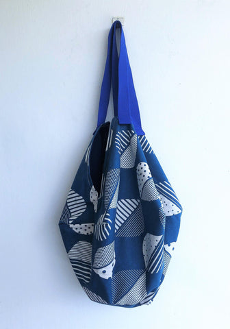 Shoulder sac bag , origami Japanese inspired large bag | Blue Tokyo - Jiakuma
