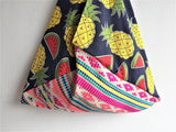Market shopping tote bag | Pineapple summer bento bag - jiakuma.myshopify.com