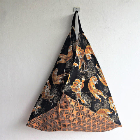Origami shoulder bento bag, market cotton tote bag | Malaysian Tiger - jiakuma.myshopify.com