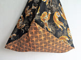 Origami shoulder bento bag, market cotton tote bag | Malaysian Tiger - jiakuma.myshopify.com
