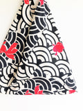 Orgami bento bag, shoulder Japanese inspired triangle bag | Japanese fish - Jiakuma
