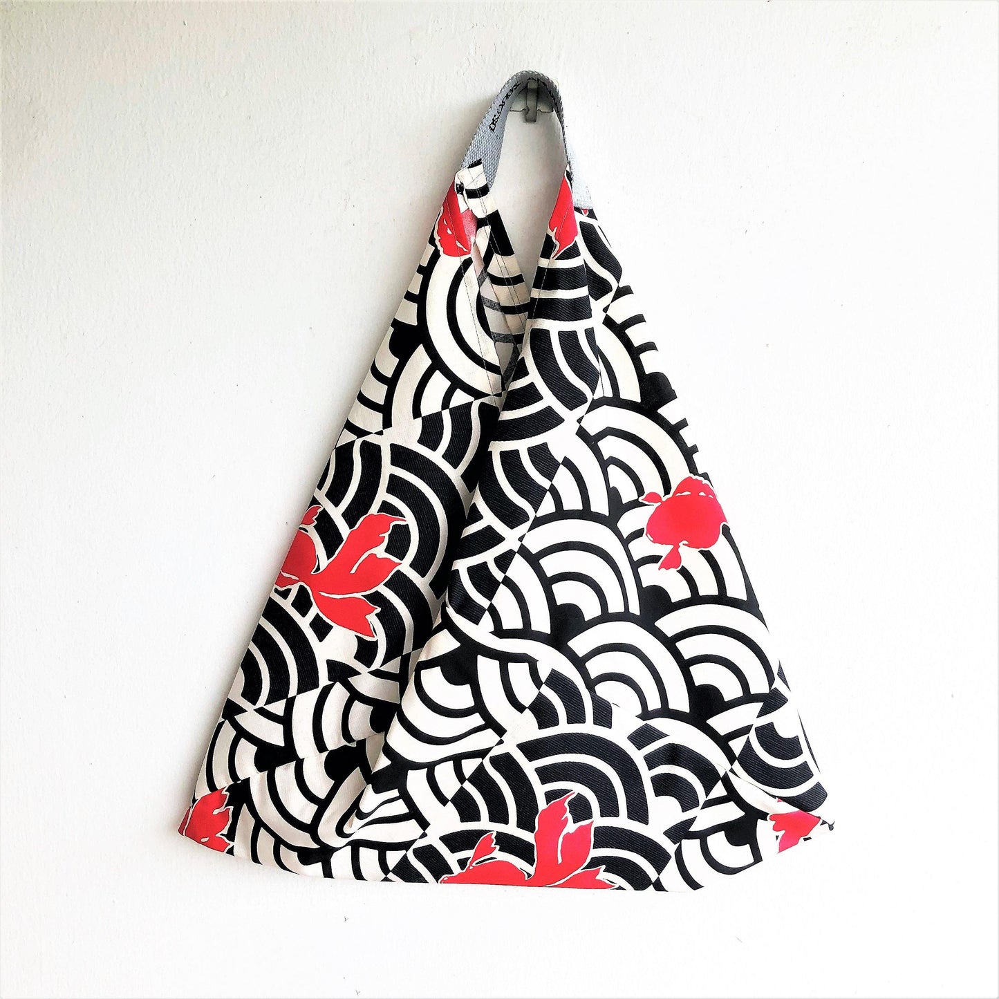 Orgami bento bag, shoulder Japanese inspired triangle bag | Japanese fish - Jiakuma